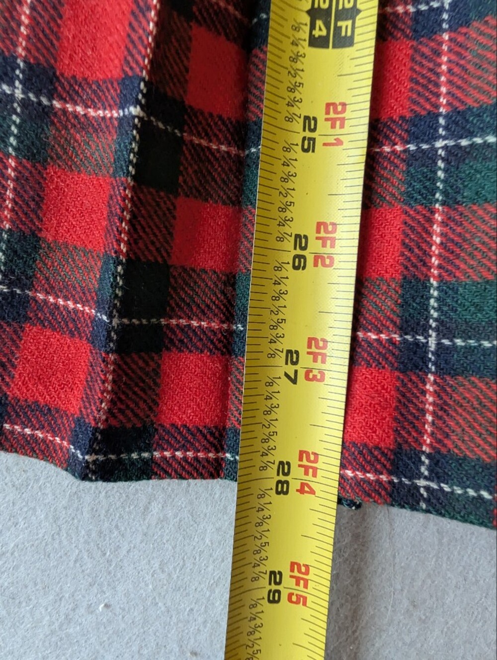 Vintage Y2K Pendleton Wool Skirt Womens 2 Red Tartan Plaid Pleated Midi USA 26” - Picture 6 of 8